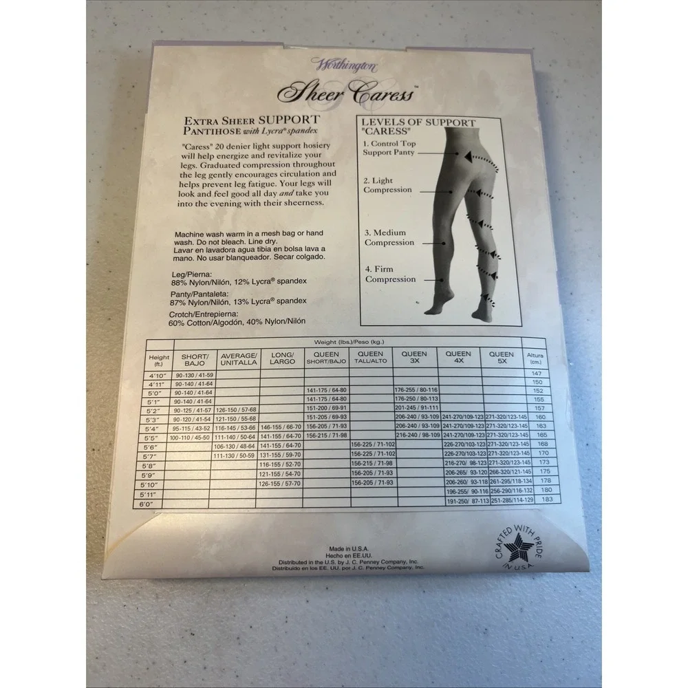 Worthington Sheer Caress Pantyhose Average Sable Taupe White Control Top Lot